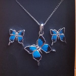 Butterfly Necklace/Earring Set